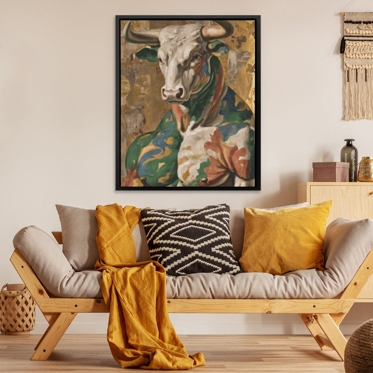 Bull's Camouflage Honor - Luxury Wall Art