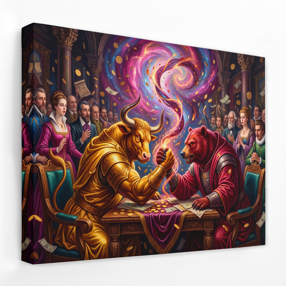 Bulls Cosmic Clash — Bulls Cosmic Clash Landscape   Side View   Mirror Wrap 173