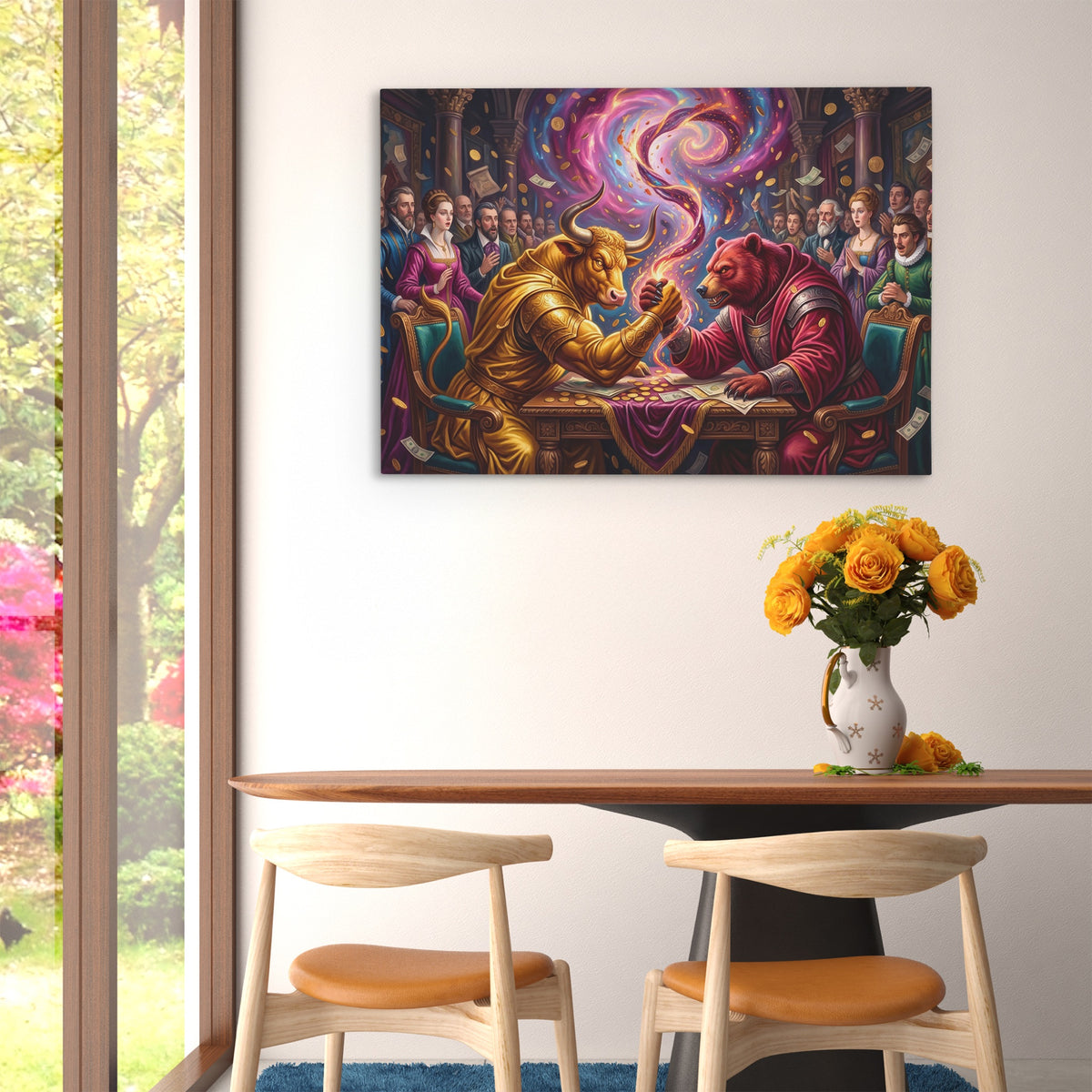 Bulls Cosmic Clash — Bulls Cosmic Clash Floral Dining Room   Landscape 97