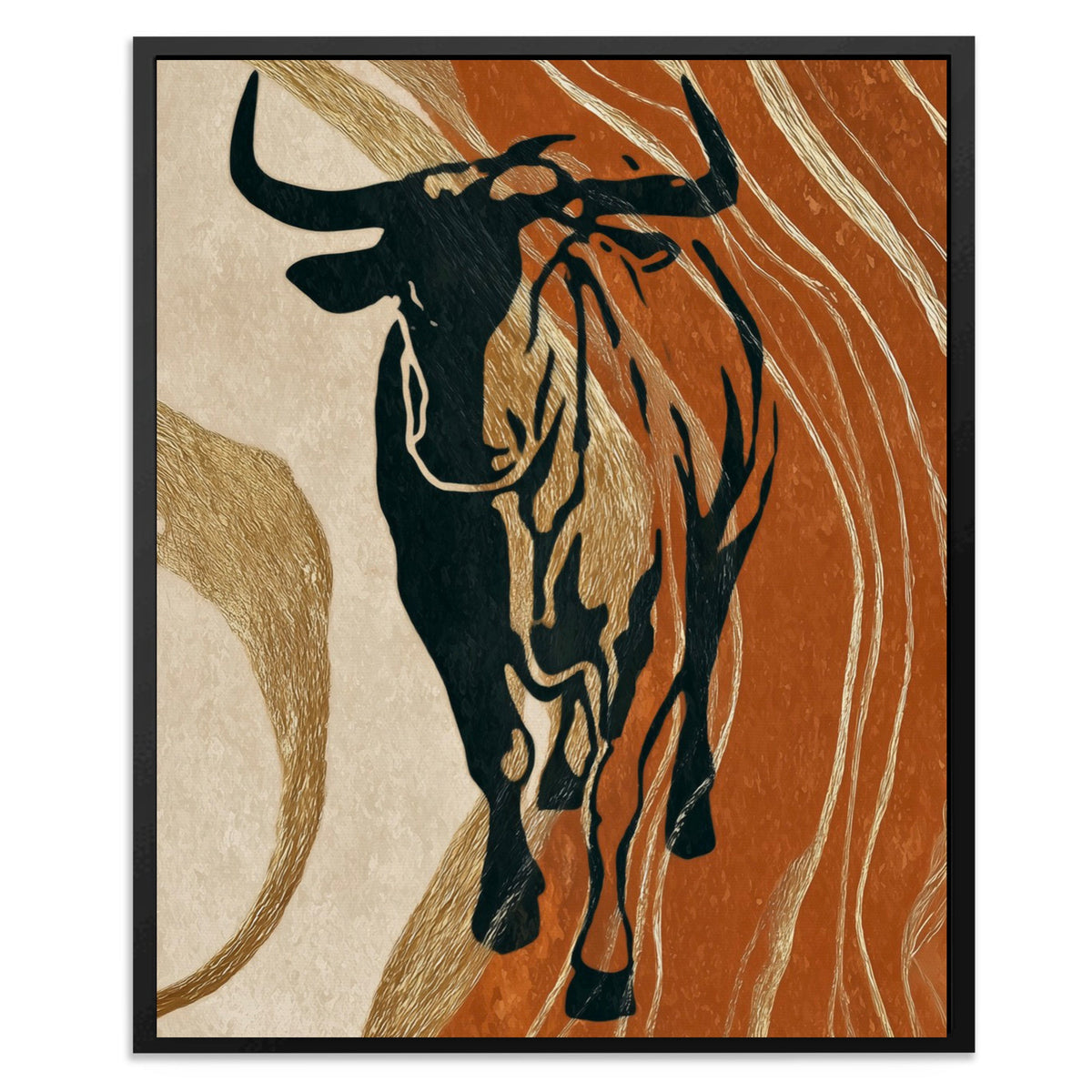 Bull's Earthen Thunder - Luxury Wall Art