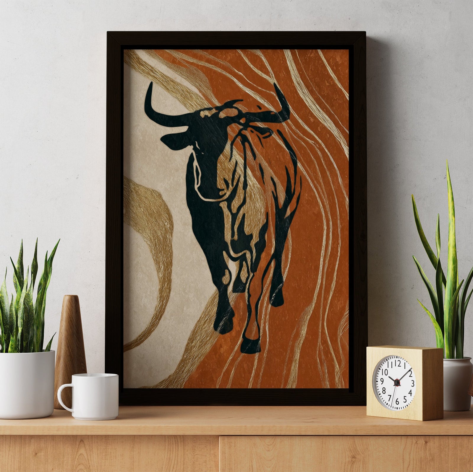 Bull's Earthen Thunder - Luxury Wall Art