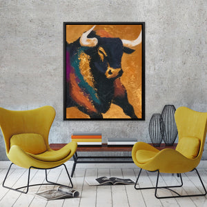 Bull's Golden Crown - Luxury Wall Art