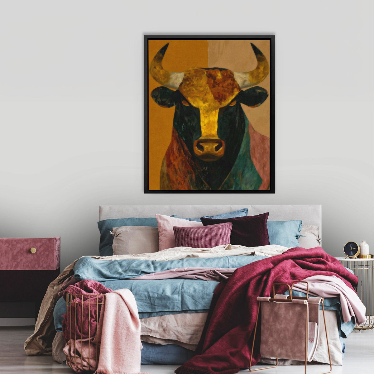 Bull's Golden Hour - Luxury Wall Art
