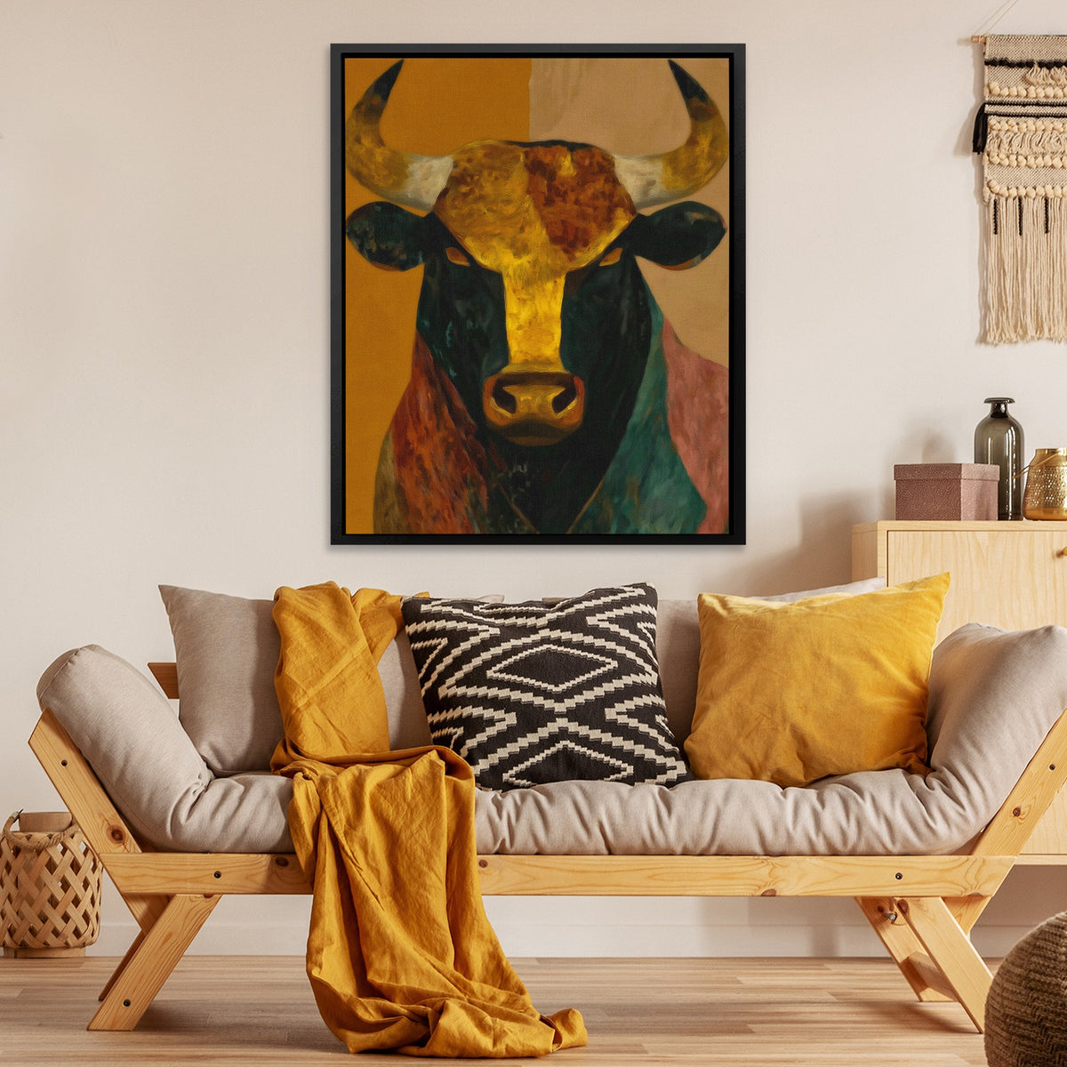 Bull's Golden Hour - Luxury Wall Art