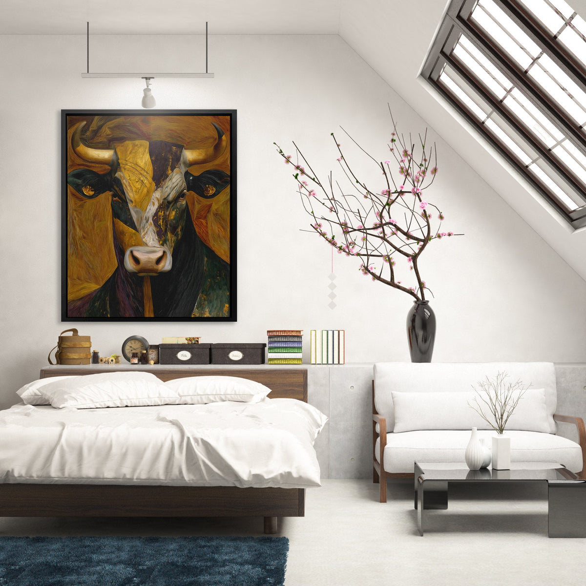 Bull's Golden Thunder - Luxury Wall Art