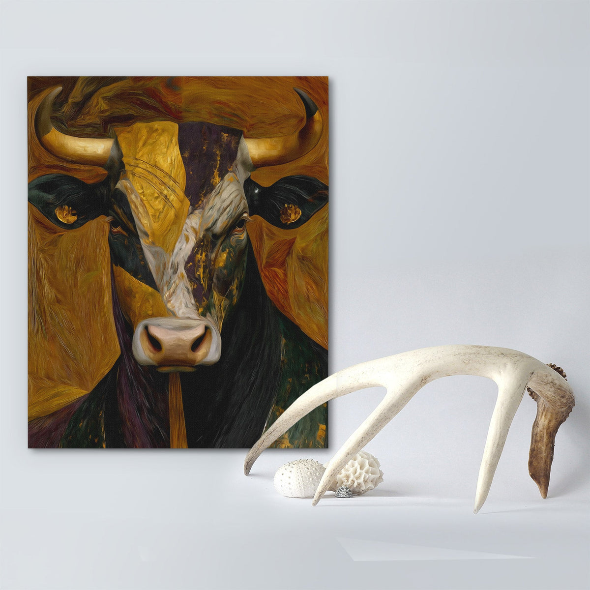 Bull's Golden Thunder - Luxury Wall Art