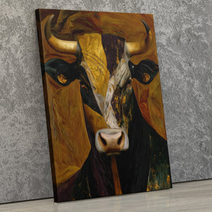 Bull's Golden Thunder - Luxury Wall Art