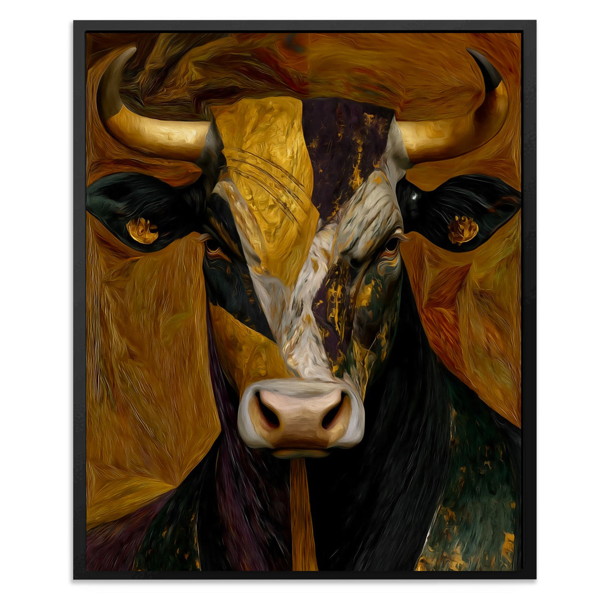 Bull's Golden Thunder - Luxury Wall Art