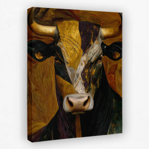 Bull's Golden Thunder - Luxury Wall Art