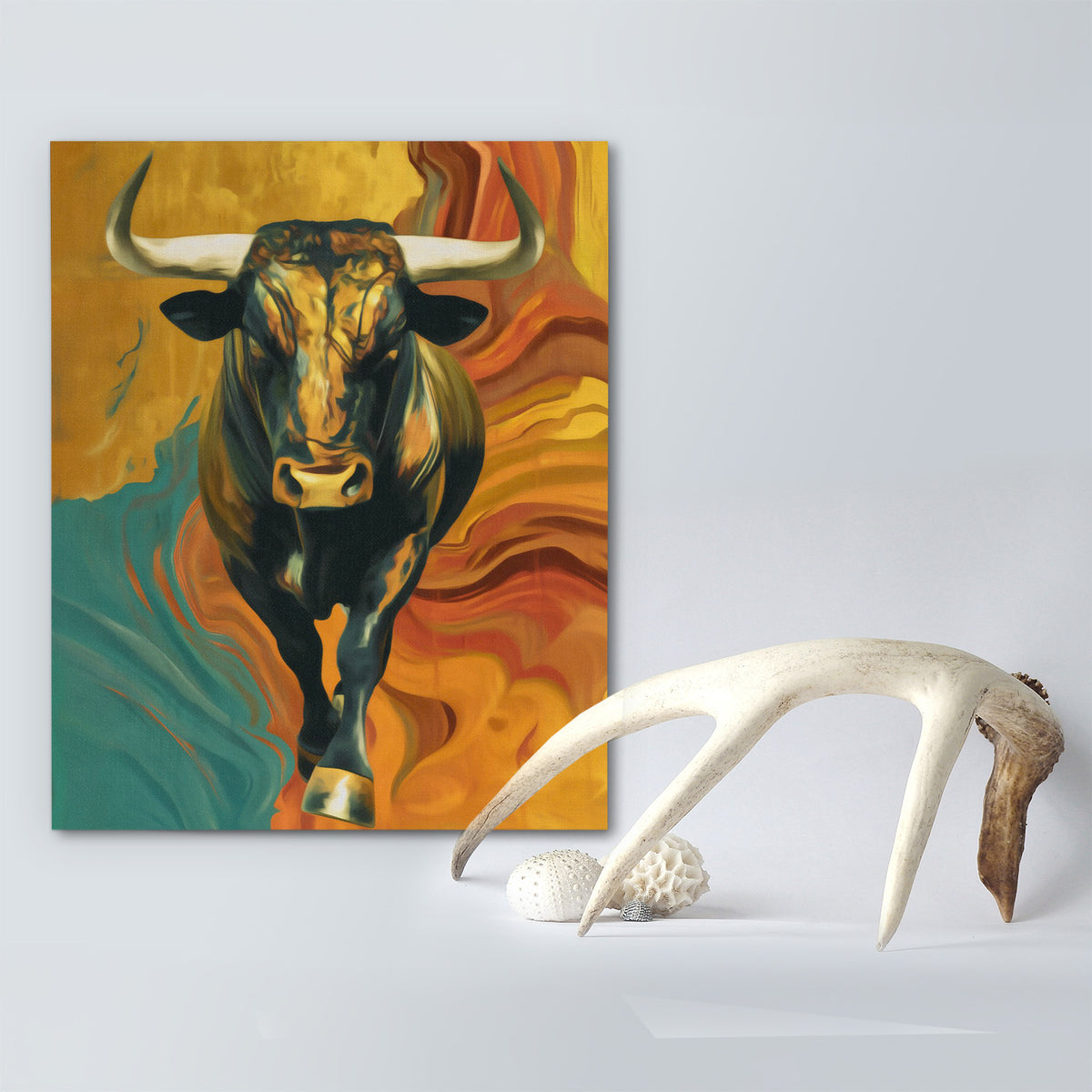 Bulls Inferno Charge - Luxury Wall Art