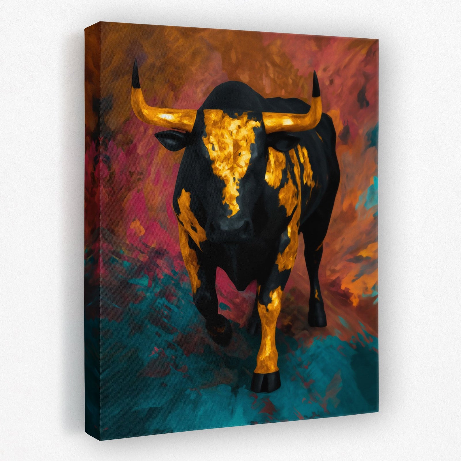 Bull's Inferno Charge II - Luxury Wall Art