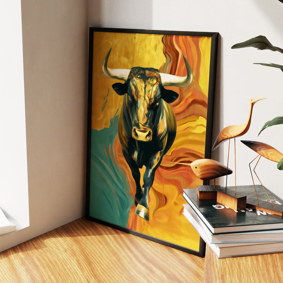 Bulls Inferno Charge - Luxury Wall Art