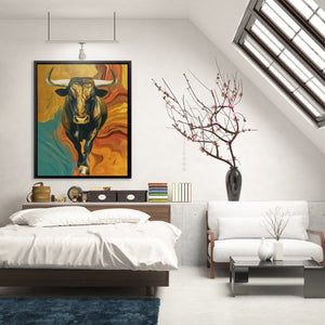 Bulls Inferno Charge - Luxury Wall Art