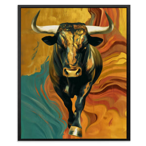 Bulls Inferno Charge - Luxury Wall Art