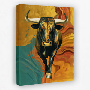 Bulls Inferno Charge - Luxury Wall Art