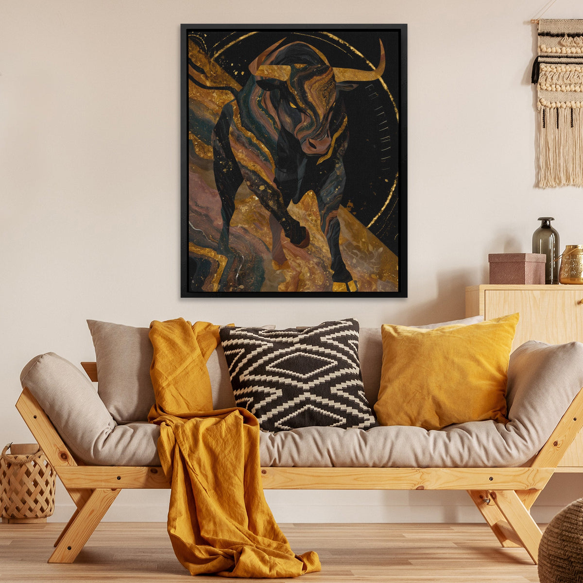 Bull's Liquid Gold - Luxury Wall Art