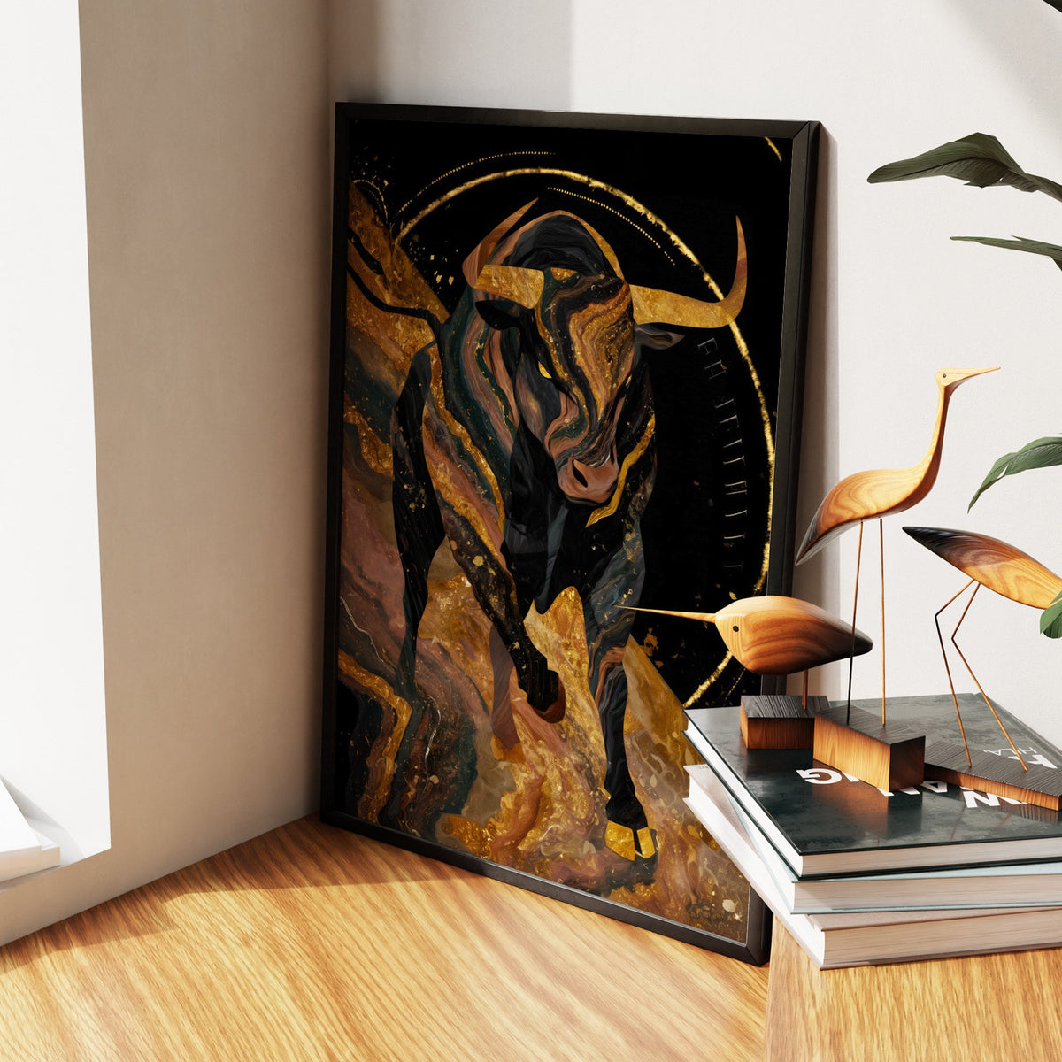 Bull's Liquid Gold - Luxury Wall Art