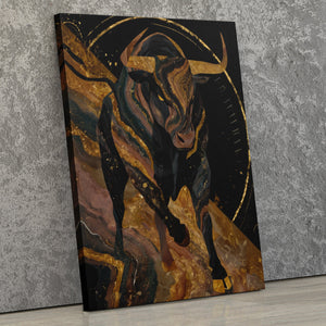 Bull's Liquid Gold - Luxury Wall Art