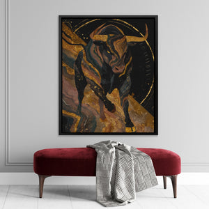 Bull's Liquid Gold - Luxury Wall Art