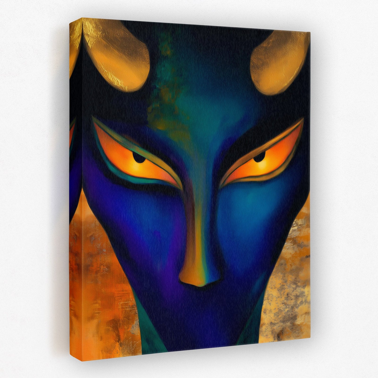 Bull's Sapphire Thunder - Luxury Wall Art