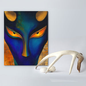 Bull's Sapphire Thunder - Luxury Wall Art