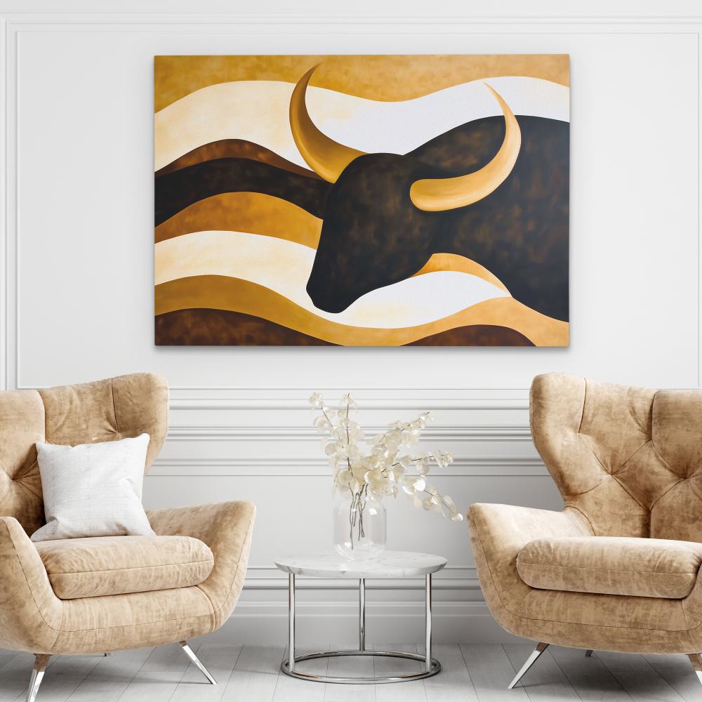Bull’s Silhouette - Luxury Wall Art