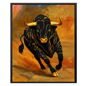 Bull's Storm Horizon - Luxury Wall Art
