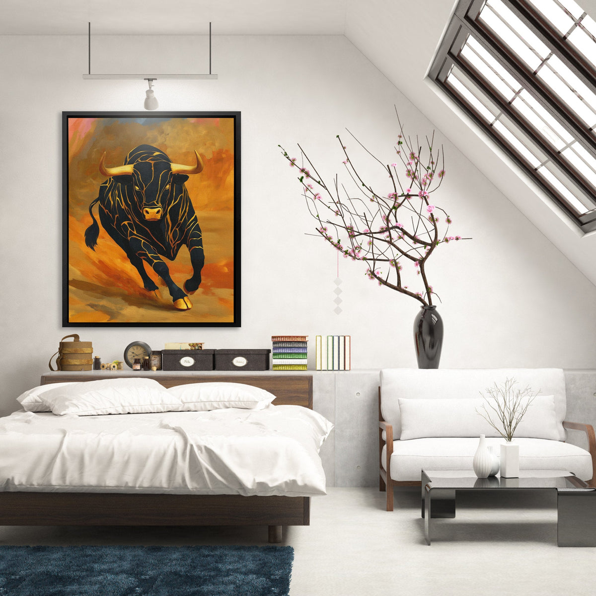 Bull's Storm Horizon - Luxury Wall Art