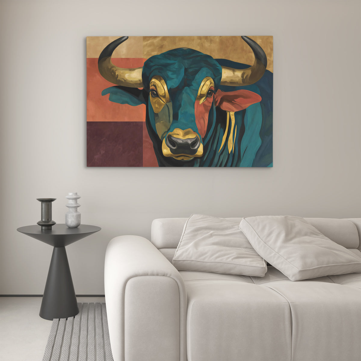 Bulls Turquoise Spirit - Luxury Wall Art