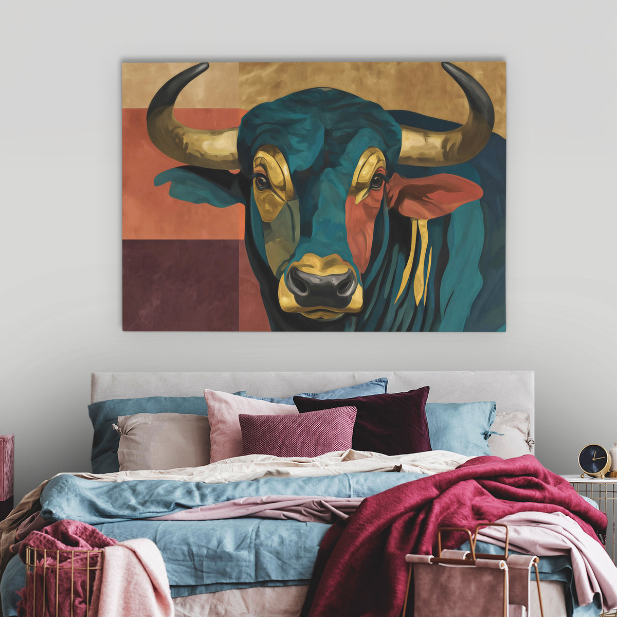 Bulls Turquoise Spirit - Luxury Wall Art