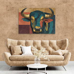 Bulls Turquoise Spirit - Luxury Wall Art