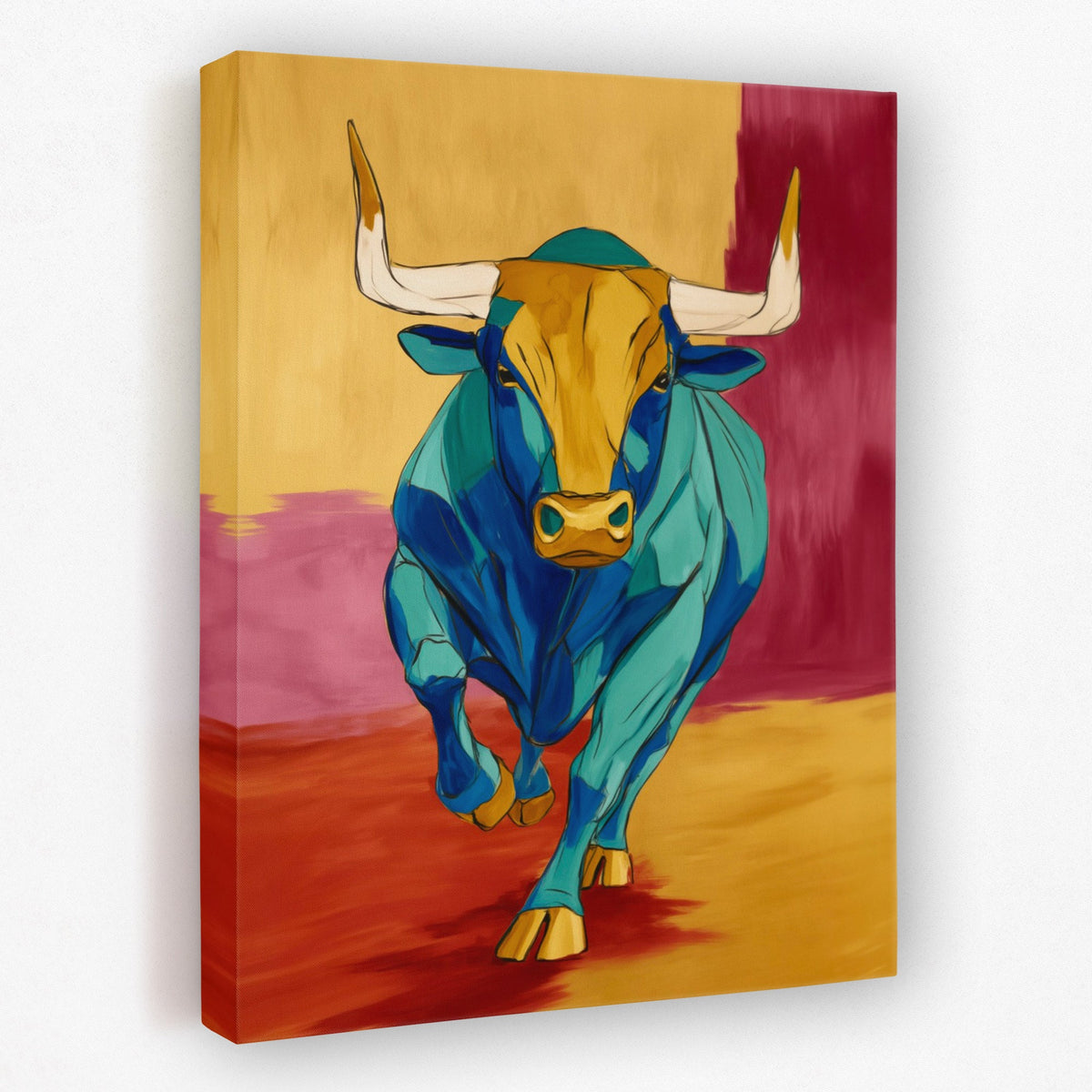 Bull's Turquoise Storm - Luxury Wall Art