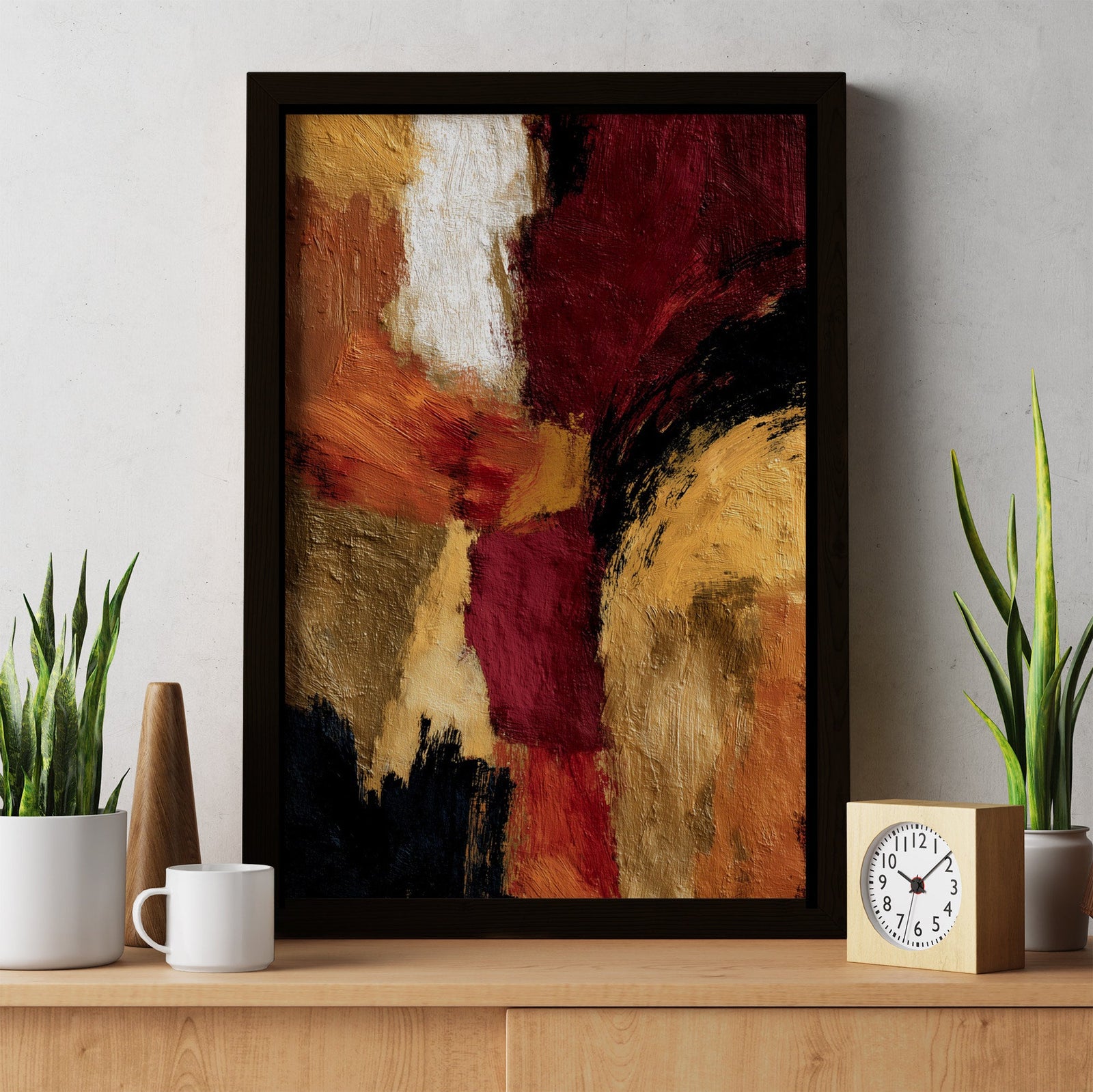 Burgundy Tempest Rising - Luxury Wall Art