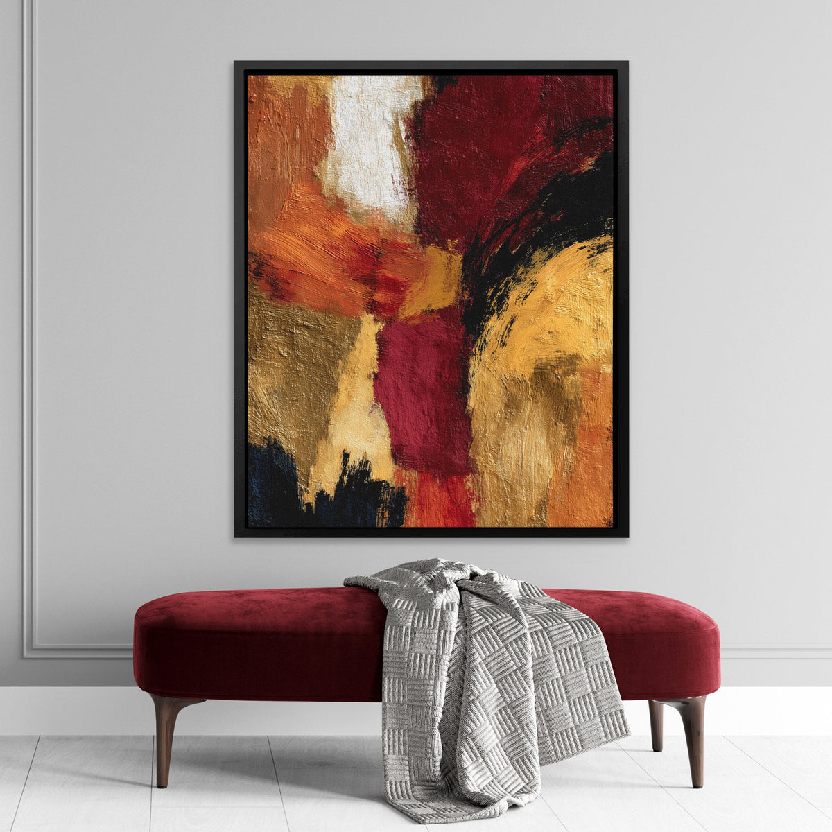 Burgundy Tempest Rising - Luxury Wall Art