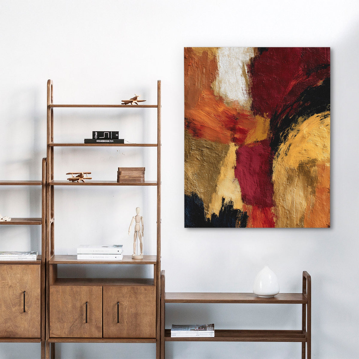 Burgundy Tempest Rising - Luxury Wall Art