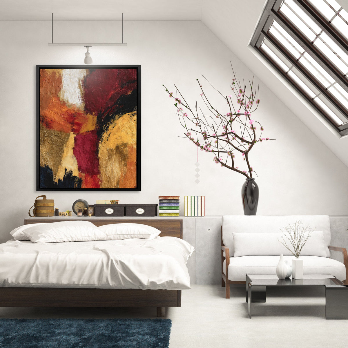 Burgundy Tempest Rising - Luxury Wall Art