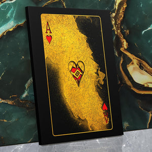 Burning Ace of Hearts - Luxury Wall Art