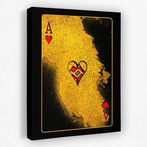 Burning Ace of Hearts - Luxury Wall Art