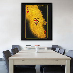 Burning Ace of Hearts - Luxury Wall Art