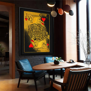 Burning Jack of Hearts - Luxury Wall Art