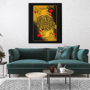 Burning Jack of Hearts - Luxury Wall Art