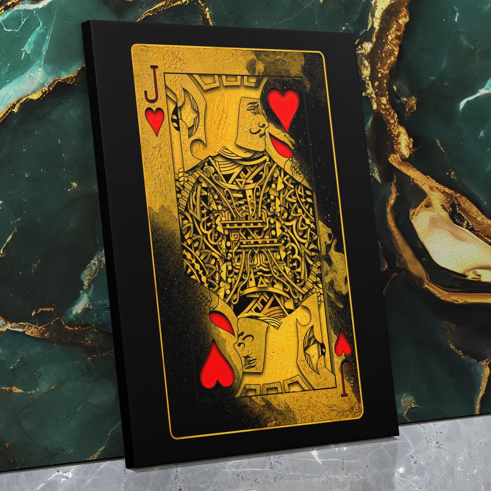 Burning Jack of Hearts - Luxury Wall Art