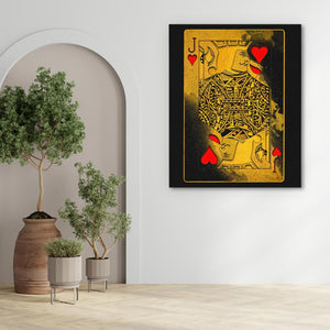 Burning Jack of Hearts - Luxury Wall Art