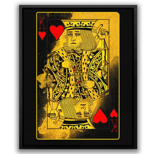 Burning King of Hearts - Luxury Wall Art