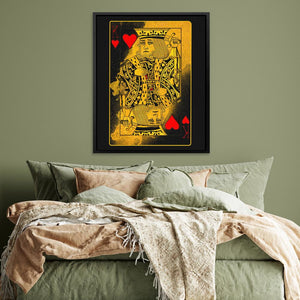 Burning King of Hearts - Luxury Wall Art