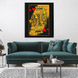 Burning King of Hearts - Luxury Wall Art