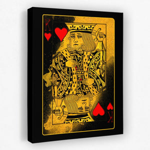 Burning King of Hearts - Luxury Wall Art