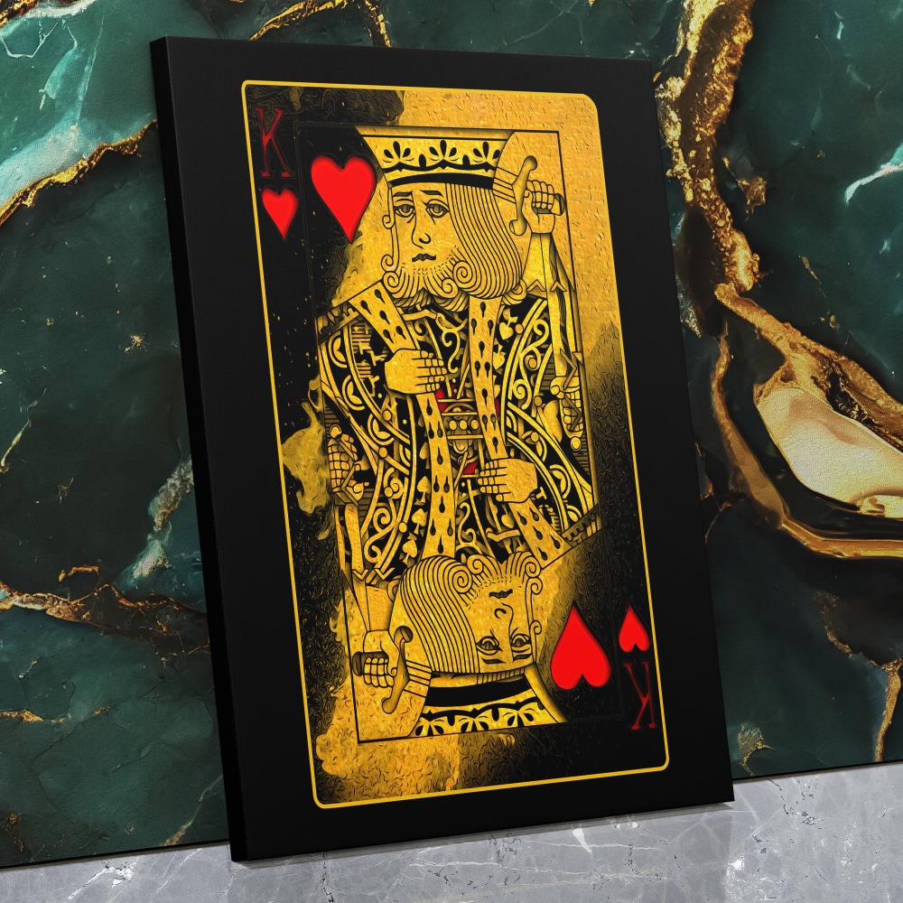 Burning King of Hearts - Luxury Wall Art