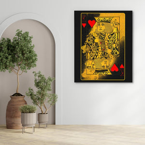 Burning King of Hearts - Luxury Wall Art