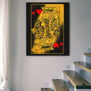 Burning King of Hearts - Luxury Wall Art